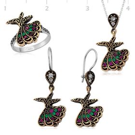 Gumush Semazen Kadın Gümüş Set
