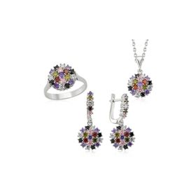 Gumush SET101137 Taşlı Gümüş Set