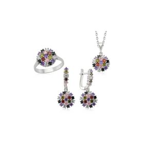 Gumush SET101137 Taşlı Gümüş Set