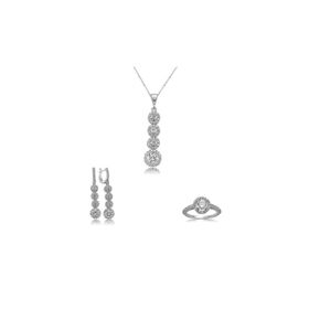 Gumush ST0460105 Gümüş Sıralı Dört Taş Set