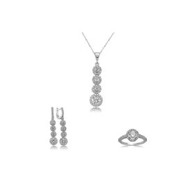 Gumush ST0460105 Gümüş Sıralı Dört Taş Set