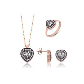 Gumush ST1160042 Elmas Montür Kalpli Kadın Gümüş Set
