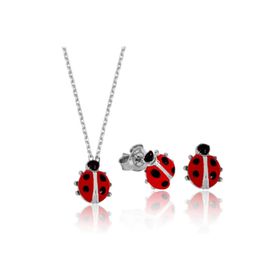 Gumush ST1160046 Uğur Böceği Kadın Gümüş Set