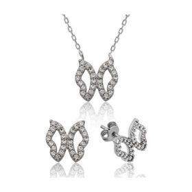 Gumush ST1160101 Kelebek Kadın Gümüş Set