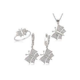 Gumush ST1160101 Kelebek Kadın Gümüş Set