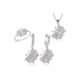 Gumush ST1160101 Kelebek Kadın Gümüş Set