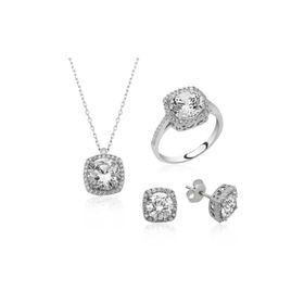 Gumush ST1160115 Kare Montür Kadın Gümüş Set