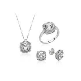 Gumush ST1160115 Kare Montür Kadın Gümüş Set
