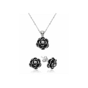 Gumush ST2610030 Çiçek Kadın Gümüş Set