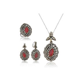 Gumush ST2610038 Otantik Kadın Gümüş Set