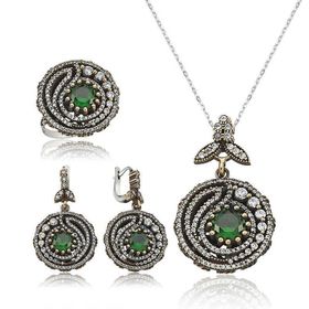 Gumush ST2610038 Otantik Kadın Gümüş Set