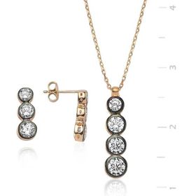 Gumush ST2610052 Üç Taş Tria Kadın Gümüş Set