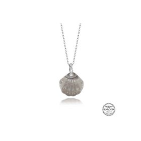 Gumush Swarovski Crystal Taşlı Deniz Kabuğu Kadın Gümüş Kolye