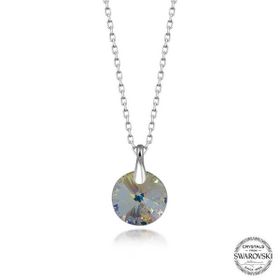 Gumush Swarovski Crystal Taşlı Deniz Kabuğu Kadın Gümüş Kolye