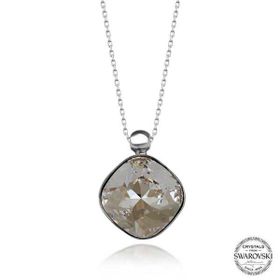 Gumush Swarovski Crystal Taşlı Deniz Kabuğu Kadın Gümüş Kolye