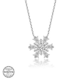 Gumush Swarovski Taşlı Kartanesi Gümüş Kadın Kolye