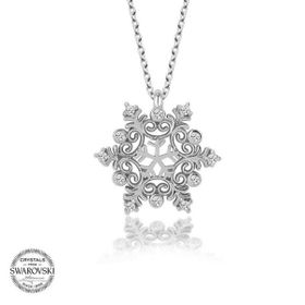 Gumush Swarovski Taşlı Kartanesi Gümüş Kadın Kolye