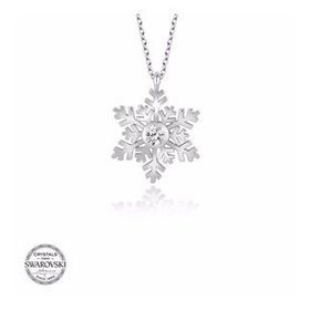 Gumush Swarovski Taşlı Kartanesi Gümüş Kadın Kolye