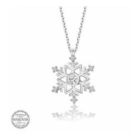 Gumush Swarovski Taşlı Kartanesi Gümüş Kadın Kolye