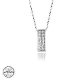 Gumush Swarovski Taşlı Sırataş Gümüş Kadın Kolye