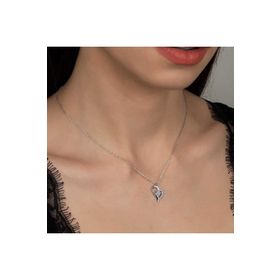 Gumush Swarovski Taşlı Su Perisi Gümüş Kadın Kolye
