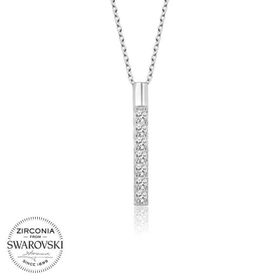 Gumush Swarovski Taşlı Yeditaş Gümüş Kadın Kolye