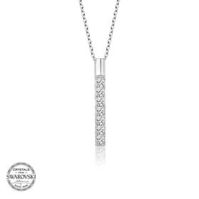 Gumush Swarovski Taşlı Yeditaş Gümüş Kadın Kolye