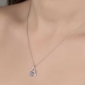 Gumush Swarovski Taşlı Yusufcuk Gümüş Kadın Kolye