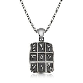 Gumush T3857 Ebced Gümüş Kolye