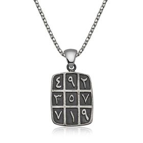 Gumush T3857 Ebced Gümüş Kolye