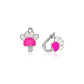 ​Gumush T3896 Gümüş Pembe Pati Çocuk Küpesi