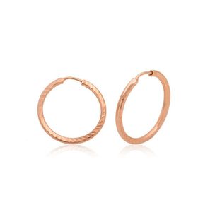 Gumush T3939 ​Gümüş Rose Küçük Burgu Halka Küpe