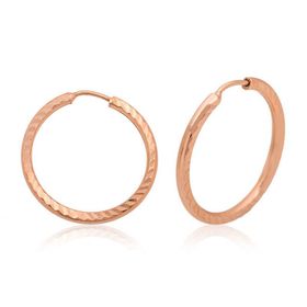 Gumush T3940 Gümüş Rose Burgu Halka Küpe