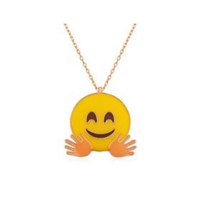 Gumush T3950 El Sallayan Emoji Gümüş Kolye