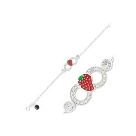 Gumush T3969 Çilek Sonsuzluk Gümüş Çocuk Bileklik