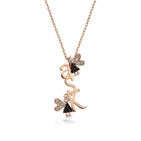 Gumush T4185 ​Gümüş Kelebekli Aşk Kolye