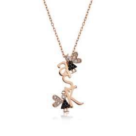Gumush T4185 ​Gümüş Kelebekli Aşk Kolye