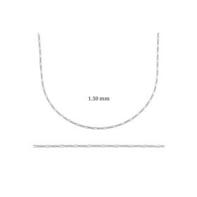 Gumush T4237 1.50 mm 0.40 mikron Gümüş Figaro Zincir