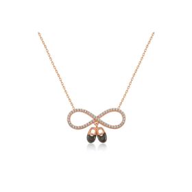 Gumush T4284 Bebek Patikli Sonsuzluk Gümüş Kadın Kolye