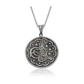 Gumush T4374 Gümüş Tuğra Kolye