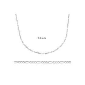 Gumush T4502 2.1 mm 0.60 mikron Gümüş Figaro Zincir
