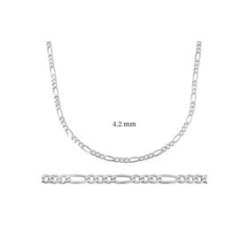 Gumush T4505 4.2 mm 120 mikron Gümüş Figaro Zincir
