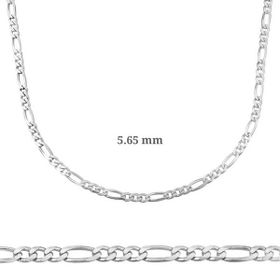 Gumush T4507 5.65 mm 160 mikron Gümüş Figaro Zincir