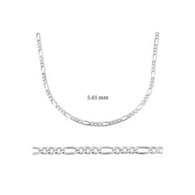Gumush T4507 5.65 mm 160 mikron Gümüş Figaro Zincir