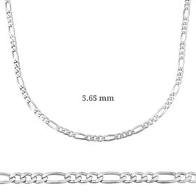 Gumush T4507 5.65 mm 160 mikron Gümüş Figaro Zincir