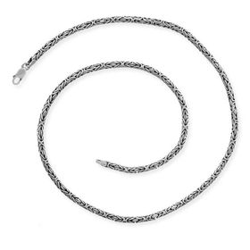 Gumush T4516 3 mm Yuvarlak Gümüş Kral Zincir