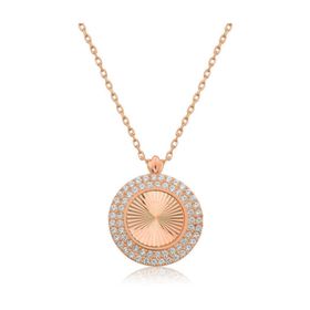 Gumush T4527 Oval Fırfır Gümüş Kolye