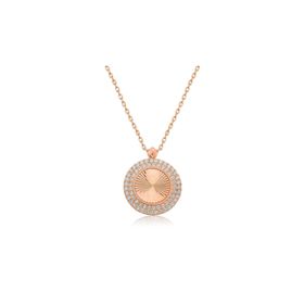 Gumush T4527 Oval Fırfır Gümüş Kolye