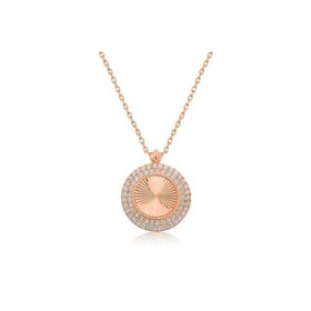 Gumush T4527 Oval Fırfır Gümüş Kolye