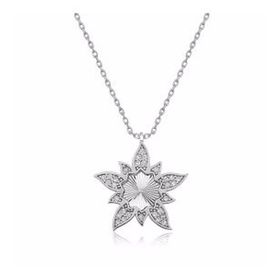 ​Gumush T4544 Lotus Çiçeği Gümüş Kadın Kolye